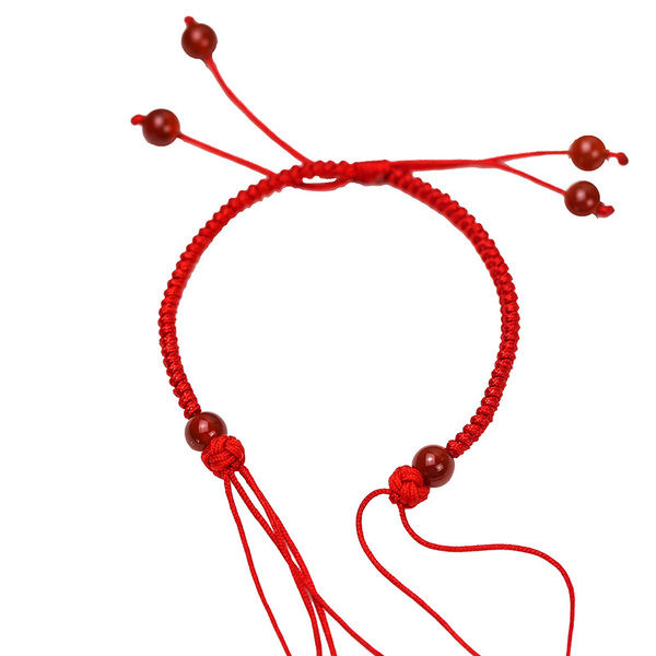 Γυναικείο υφασμάτινο βραχιόλι με χάντρες - πολλά χρώματα