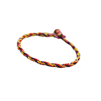 Hand-woven DIY bracelet color rope eight strapping hand straps can be stringable to transfer beads jewelry red rope couple