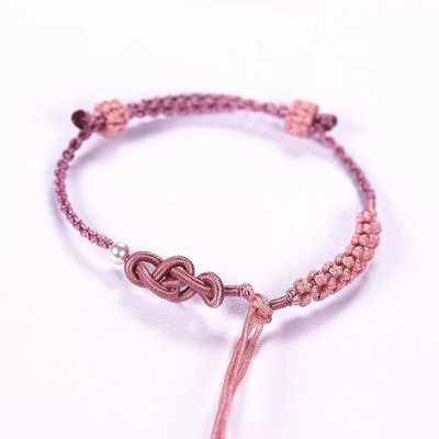 Γυναικείο υφασμάτινο βραχιόλι με διακόσμηση με πέρλες