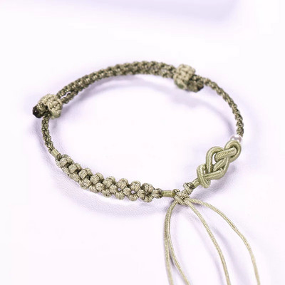 Γυναικείο υφασμάτινο βραχιόλι με διακόσμηση με πέρλες