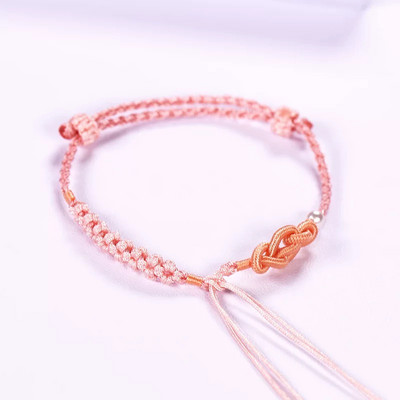 Γυναικείο υφασμάτινο βραχιόλι με διακόσμηση με πέρλες