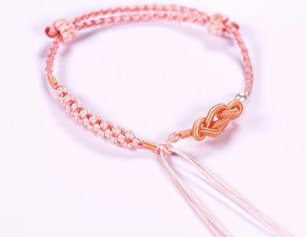 Γυναικείο υφασμάτινο βραχιόλι με διακόσμηση με πέρλες