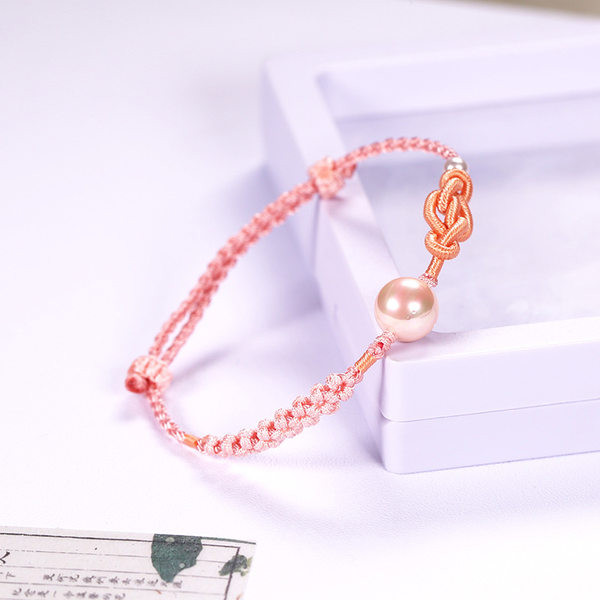 Γυναικείο υφασμάτινο βραχιόλι με διακόσμηση με πέρλες