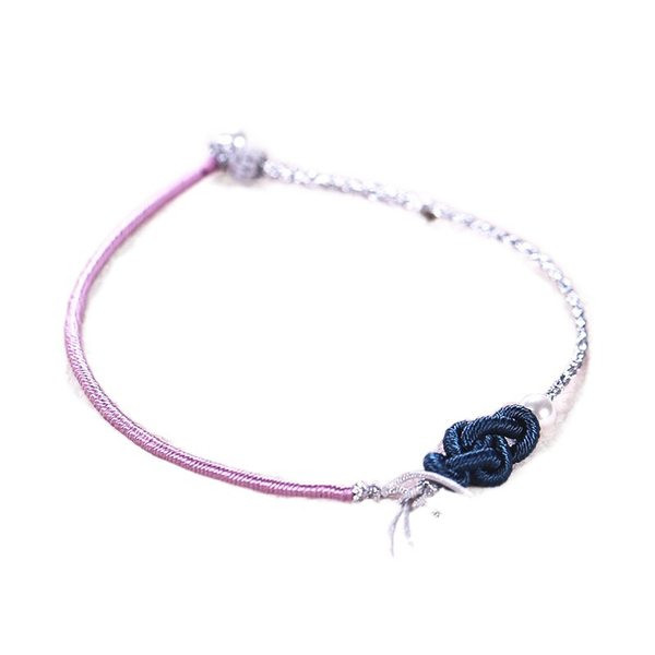 Υφασμάτινο βραχιόλι με κόμπο - διαφορετικά χρώματα