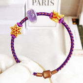 Γυναικείο υφασμάτινο βραχιόλι με μενταγιόν