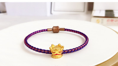 Γυναικείο υφασμάτινο βραχιόλι με μενταγιόν