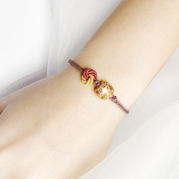 Ženska tekstilna narukvica sa čvorovima novi model