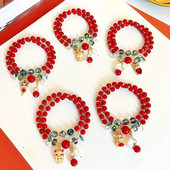 Γυναικείο βραχιόλι με χάντρες και μενταγιόν