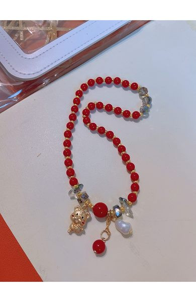 Γυναικείο βραχιόλι με χάντρες και μενταγιόν