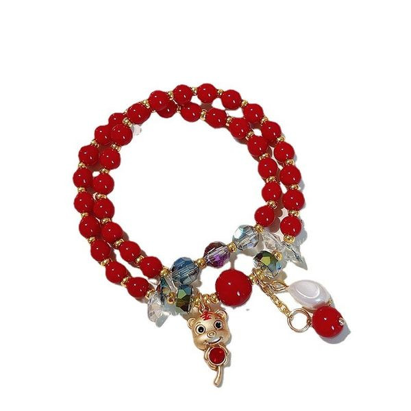 Γυναικείο βραχιόλι με χάντρες και μενταγιόν