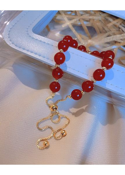 Γυναικείο βραχιόλι με μπορντό χάντρες