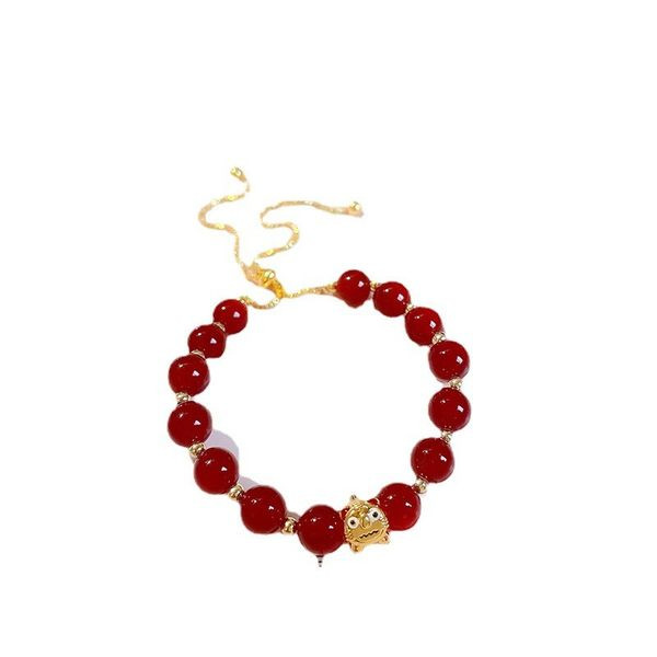 Γυναικείο βραχιόλι με μπορντό χάντρες