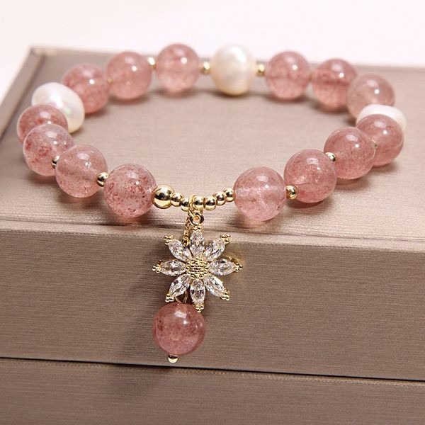 Ženska narukvica sa perlama i privjeskom novi model