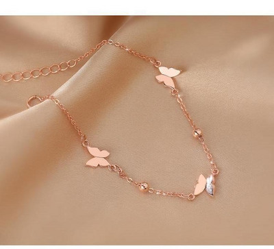 Λεπτό βραχιόλι με μενταγιόν - πεταλούδα