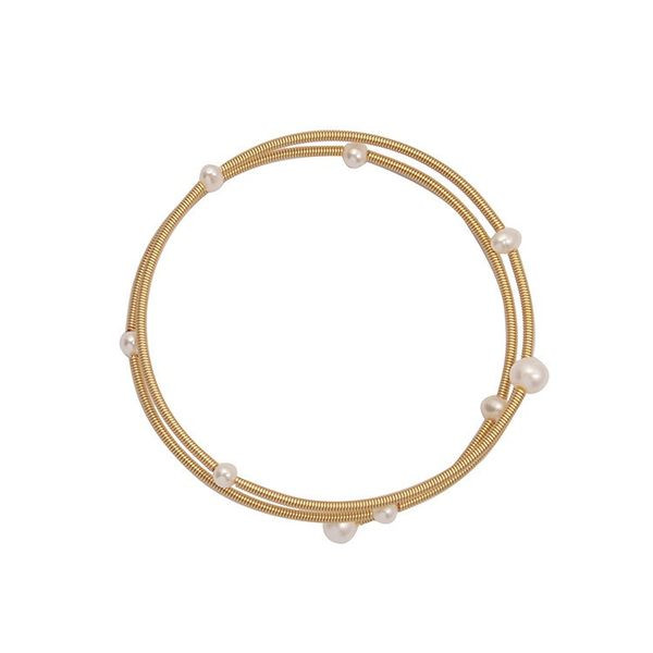 Νέο μοντέλο γυναικείο βραχιόλι με πέρλες - χρυσό χρώμα