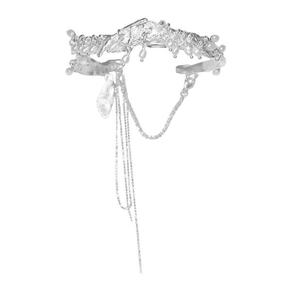 Ογκομετρικό γυναικείο βραχιόλι με πέρλες