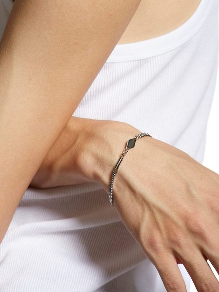 Ασημένιο βραχιόλι με μεγάλη πλέξη για γυναίκες