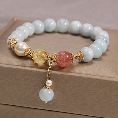 Naiste käevõru värviliste helmestega ja erinevate mudelitega ripats