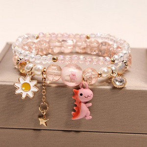 Μοντέρνο γυναικείο βραχιόλι με πέτρες και πέρλες