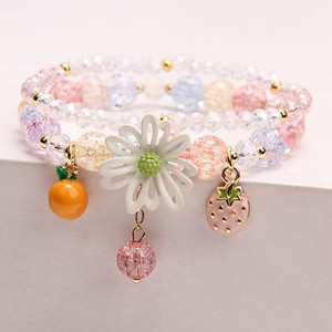 Μοντέρνο γυναικείο βραχιόλι με πέτρες και πέρλες