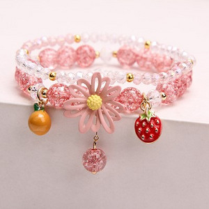 Μοντέρνο γυναικείο βραχιόλι με πέτρες και πέρλες