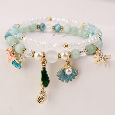 Καθημερινό βραχιόλι με χάντρες και μενταγιόν