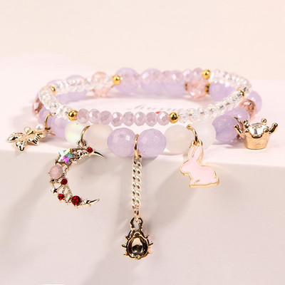 Καθημερινό βραχιόλι με χάντρες και μενταγιόν