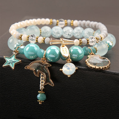 Καθημερινό βραχιόλι με χάντρες και μενταγιόν