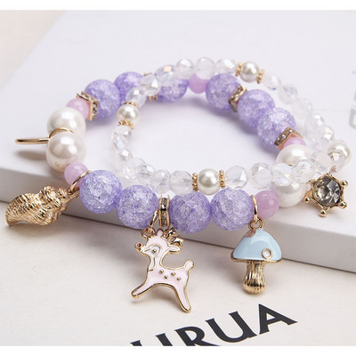 Μοντέρνο γυναικείο βραχιόλι με χρωματιστές πέτρες