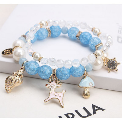 Μοντέρνο γυναικείο βραχιόλι με χρωματιστές πέτρες