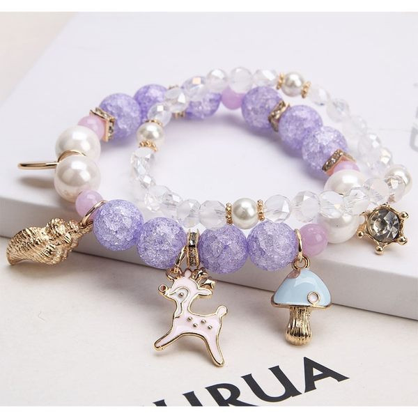 Μοντέρνο γυναικείο βραχιόλι με χρωματιστές πέτρες