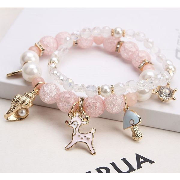 Μοντέρνο γυναικείο βραχιόλι με χρωματιστές πέτρες