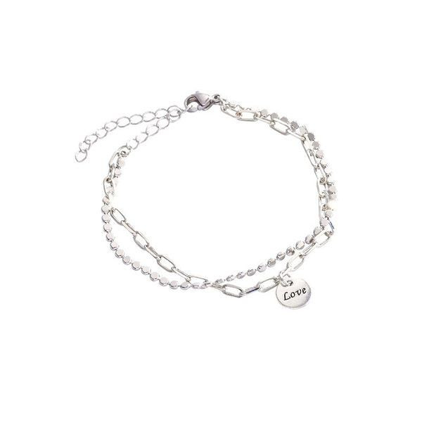 Dvoredna ženska narukvica u srebrnoj boji