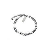 Ασημένιο χρώμα βραχιόλι με μενταγιόν