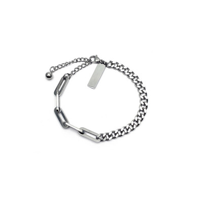 Ασημένιο χρώμα βραχιόλι με μενταγιόν