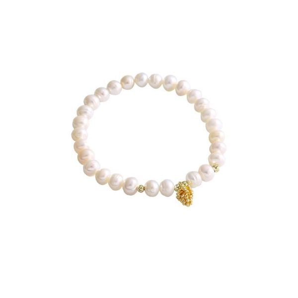 Μοντέρνο γυναικείο μαργαριτάρι βραχιόλι με μενταγιόν