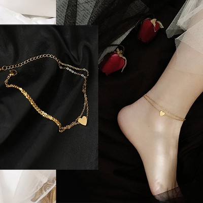 Γυναικείο βραχιόλι στον αστράγαλο σε χρυσό χρώμα - διαφορετικά μοντέλα