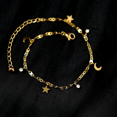 Γυναικείο βραχιόλι στον αστράγαλο σε χρυσό χρώμα - διαφορετικά μοντέλα