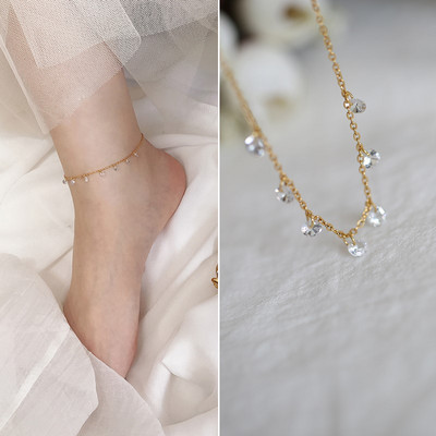 Γυναικείο βραχιόλι στον αστράγαλο σε χρυσό χρώμα - διαφορετικά μοντέλα