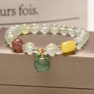 Μοντέρνο γυναικείο βραχιόλι με πέτρες και μενταγιόν