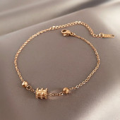 Γυναικείο χρυσό χρώμα βραχιόλι με διακόσμηση