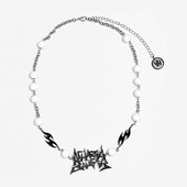 Γυναικείο κολιέ με πέρλες και επιγραφή