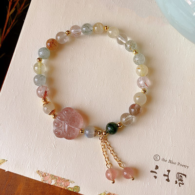 Μοντέρνο γυναικείο βραχιόλι με χρωματιστές πέτρες