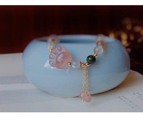 Μοντέρνο γυναικείο βραχιόλι με χρωματιστές πέτρες