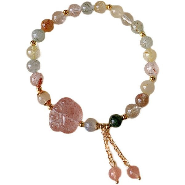 Μοντέρνο γυναικείο βραχιόλι με χρωματιστές πέτρες