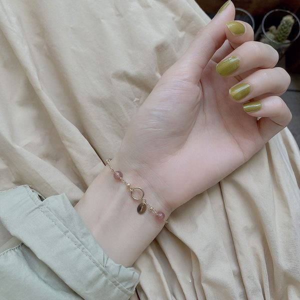 Γυναικείο χρυσό βραχιόλι με χάντρες