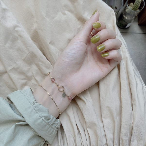 Γυναικείο χρυσό βραχιόλι με χάντρες