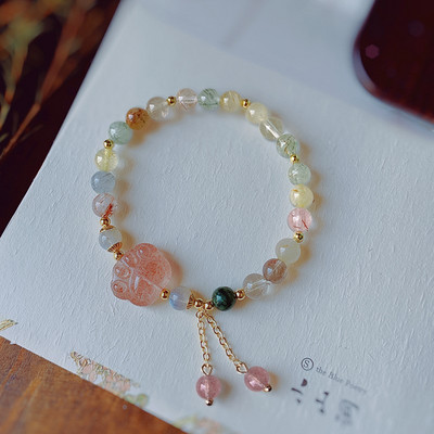 Γυναικείο βραχιόλι με χρωματιστές χάντρες