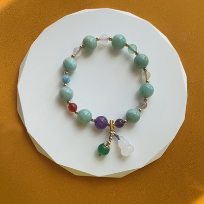 Χρωματιστό βραχιόλι με μεγάλες και μικρές χάντρες