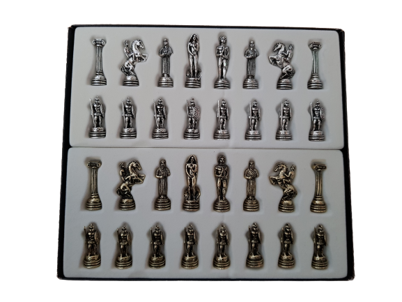 Шах, Войни, Метален,  20х20 см, Син